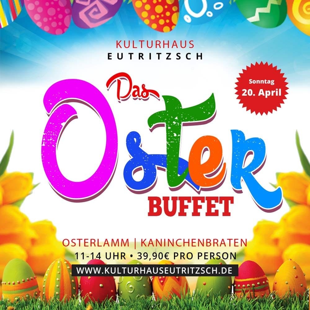 a poster for a buffet, Ostern, Buffet