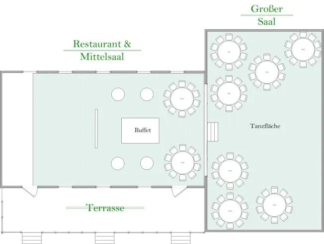Wo Geschichte auf Ihr Event trifft 12 bankett tisch mit bis 180 gaesten